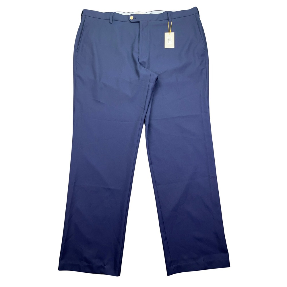 Peter Millar Durham High-Drape Performance Golf Pants Men‎ Sz 44R Navy ME0EB78
